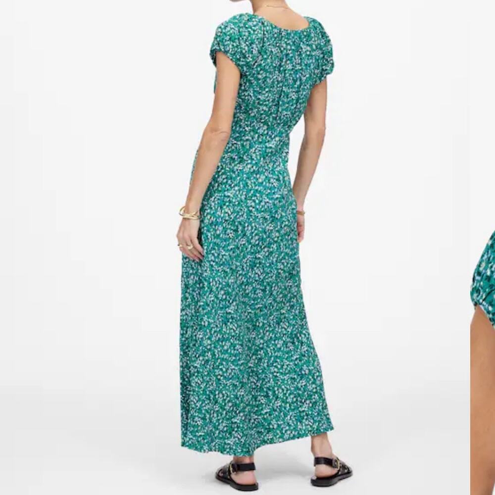 Madewell Ruched Scoopneck Midi Dress in Floral 6 - Picture 11 of 12
